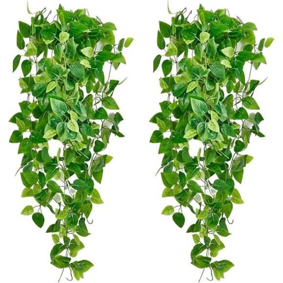 Artificial hanging plants vines fake ivy garlands greenery wall home decor set - Picture 7 of 7